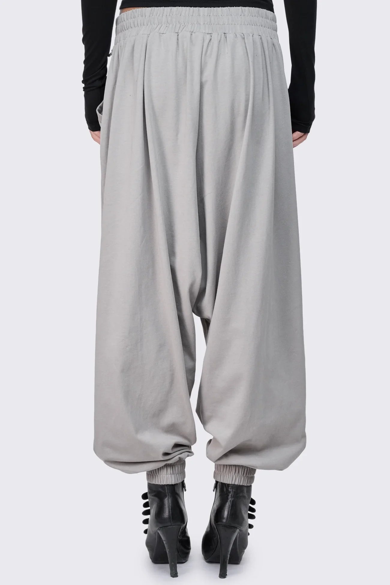 Saboteur Grey Washed Harem Sweatpants