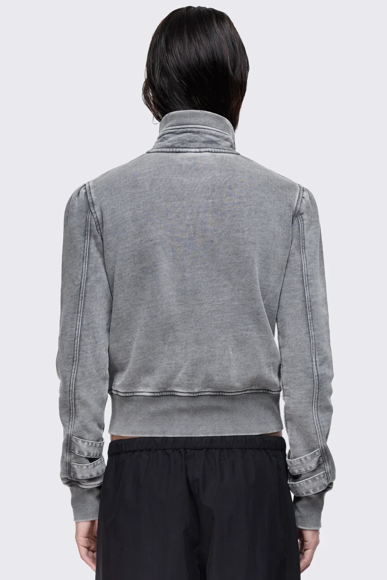 Siege Washed Military Sweat Zip Up Jacket