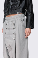 Saboteur Grey Washed Harem Sweatpants