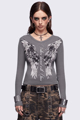 Feathers Stained Top
