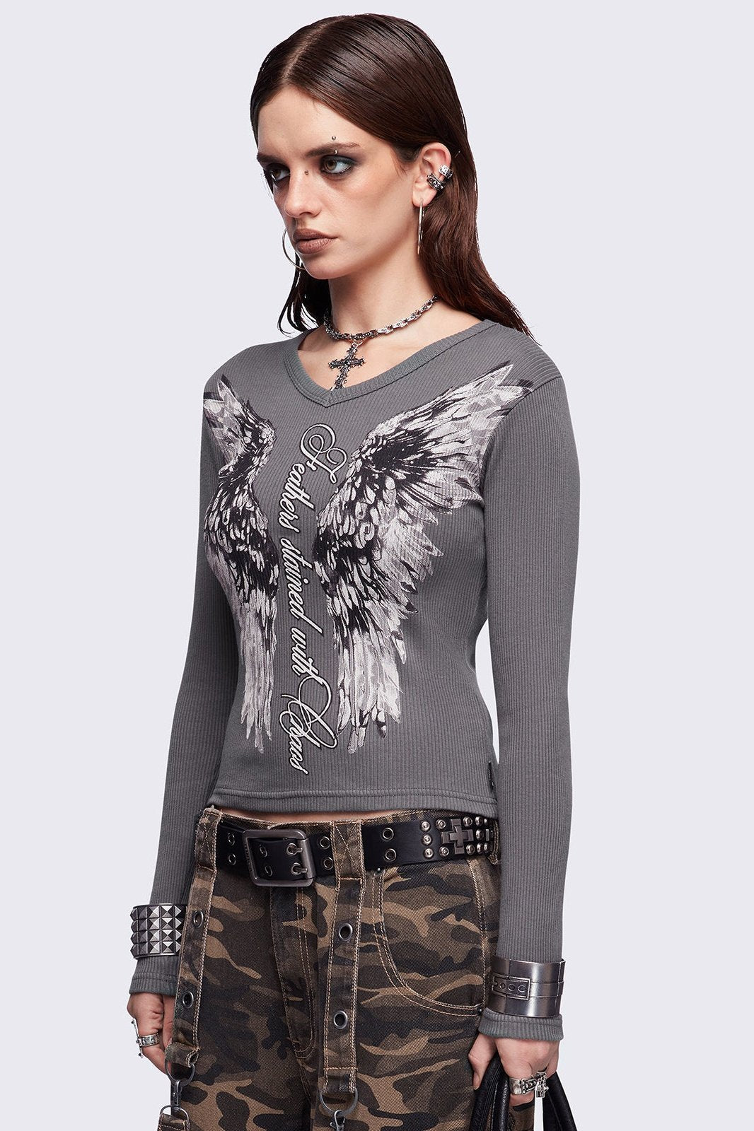 Feathers Stained Top