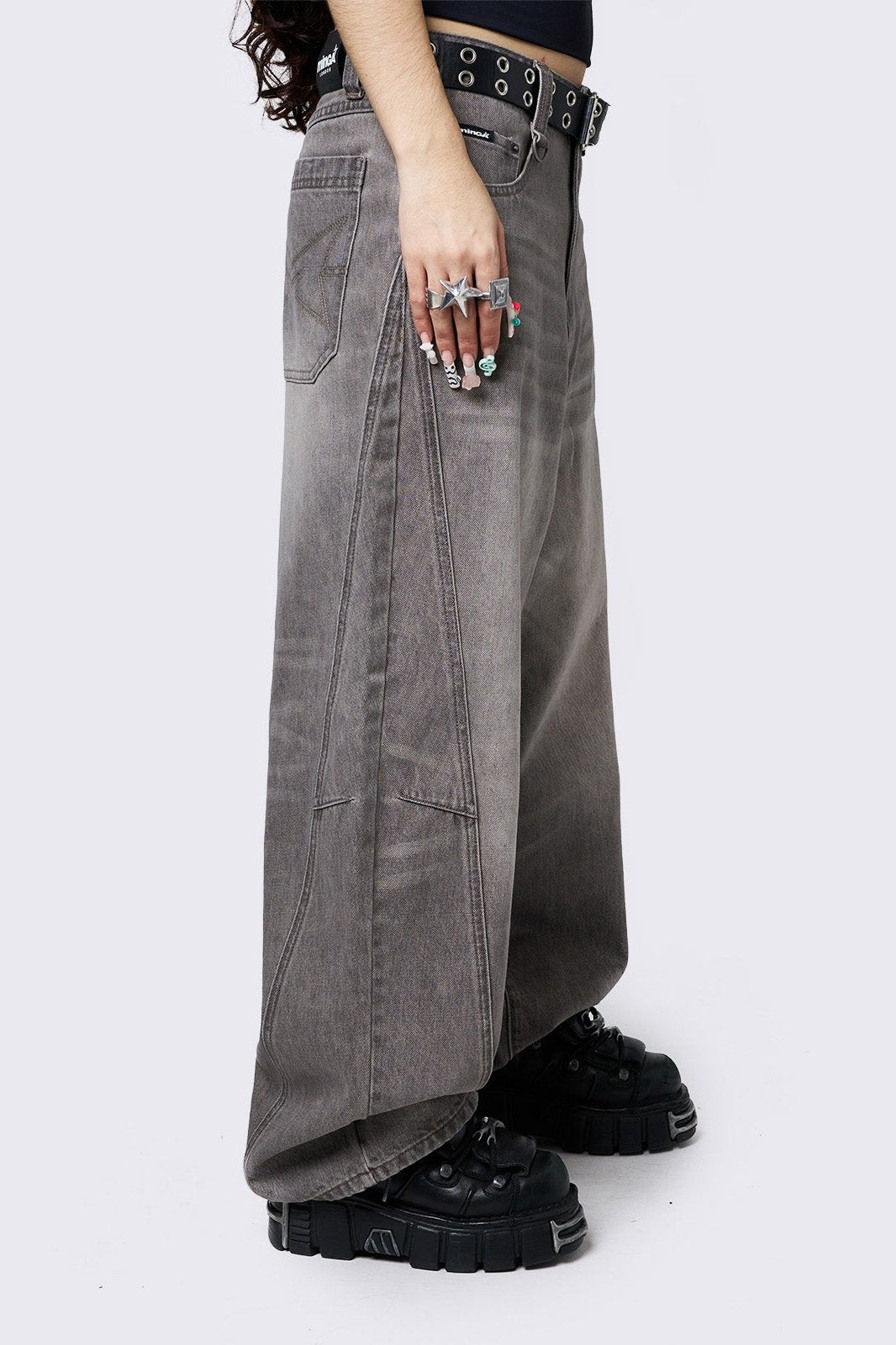 Grey Super Baggy Jeans