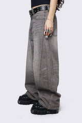 Grey Super Baggy Jeans
