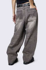 Grey Super Baggy Jeans