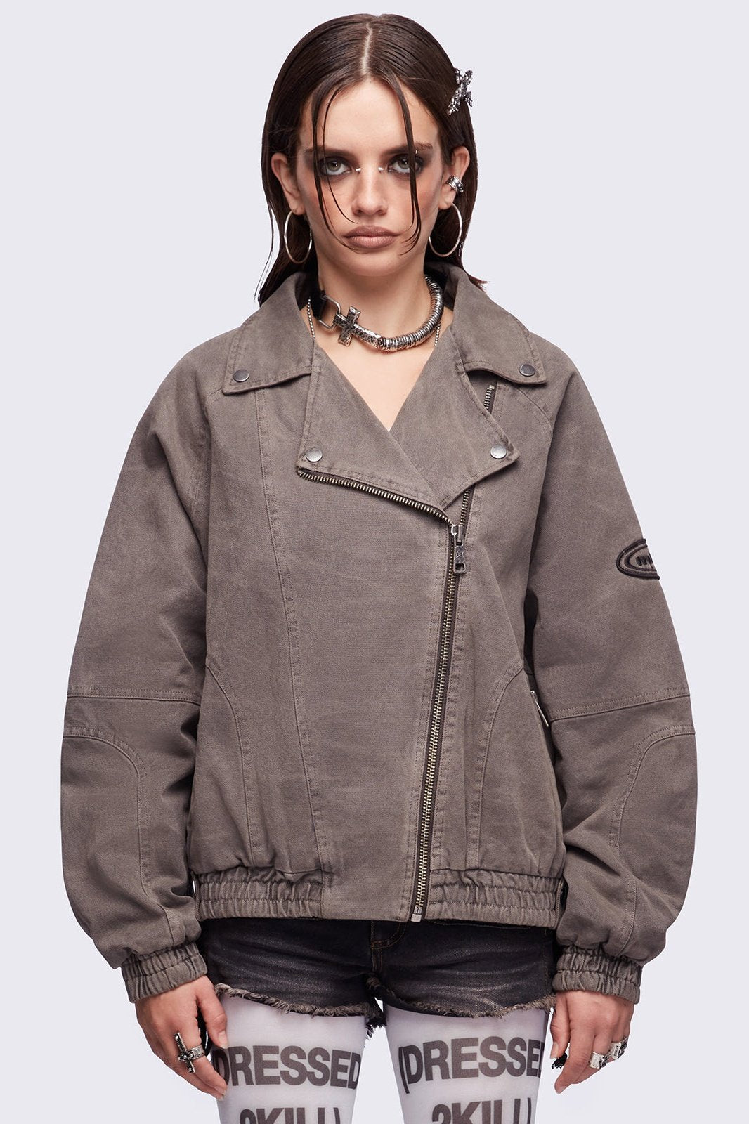 Harley Taupe Bomber Jacket