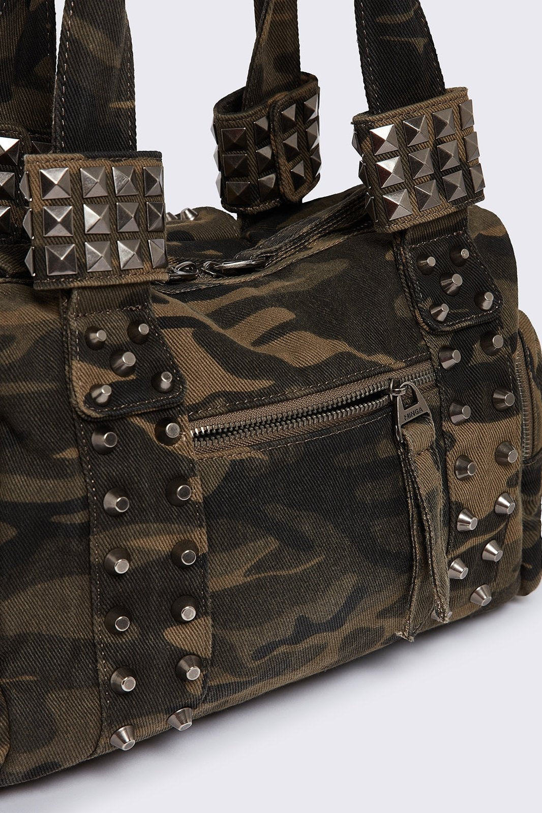 Myrrh Camo Studded Shoulder Bag