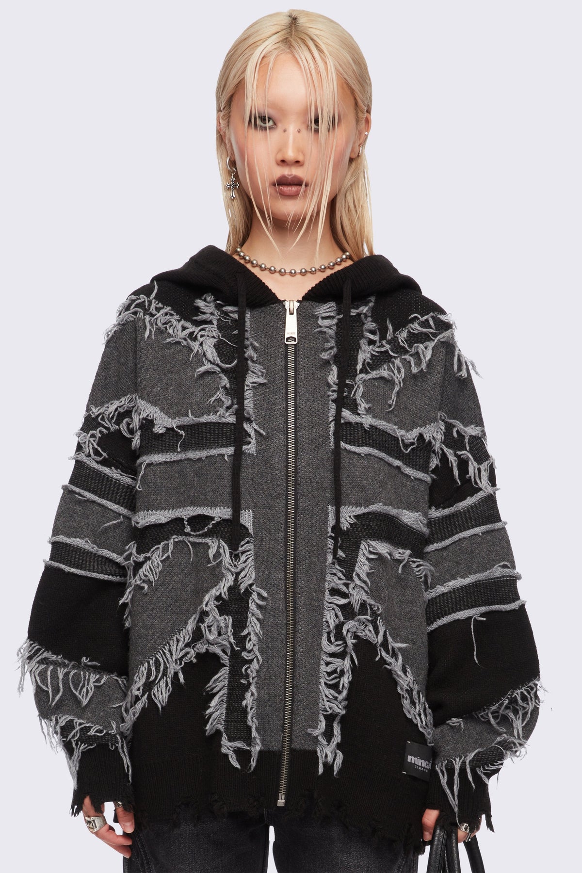 Union Jack Knitted Zip-Up Hoodie