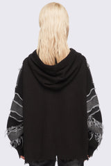 Union Jack Knitted Zip-Up Hoodie