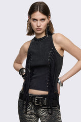 Anya Fringe Vest Top