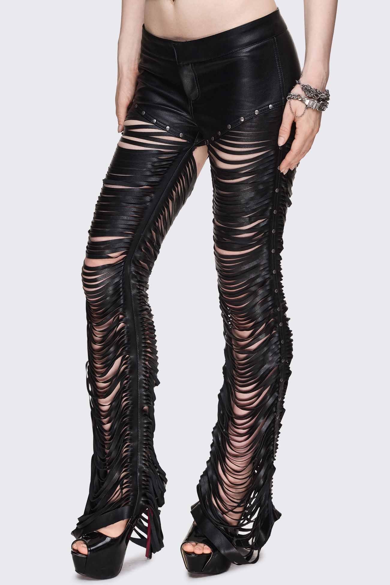 Bad Habits Slashed & Studded Pants