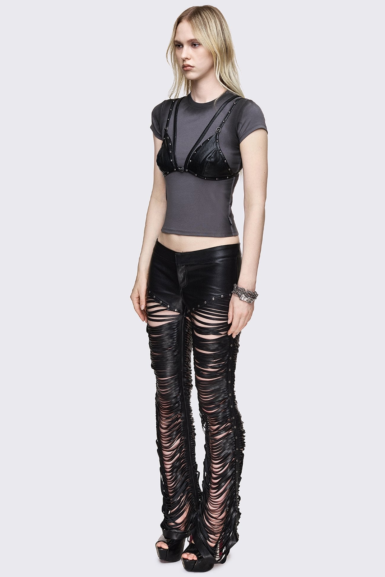 Bad Habits Slashed & Studded Pants