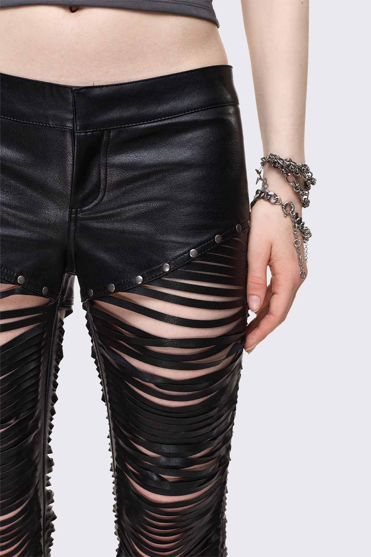 Bad Habits Slashed & Studded Pants
