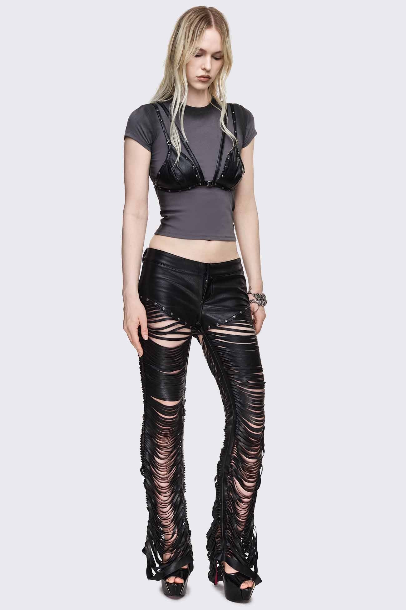 Bad Habits Slashed & Studded Pants