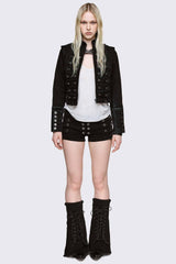 Bound Denim Leg Warmers