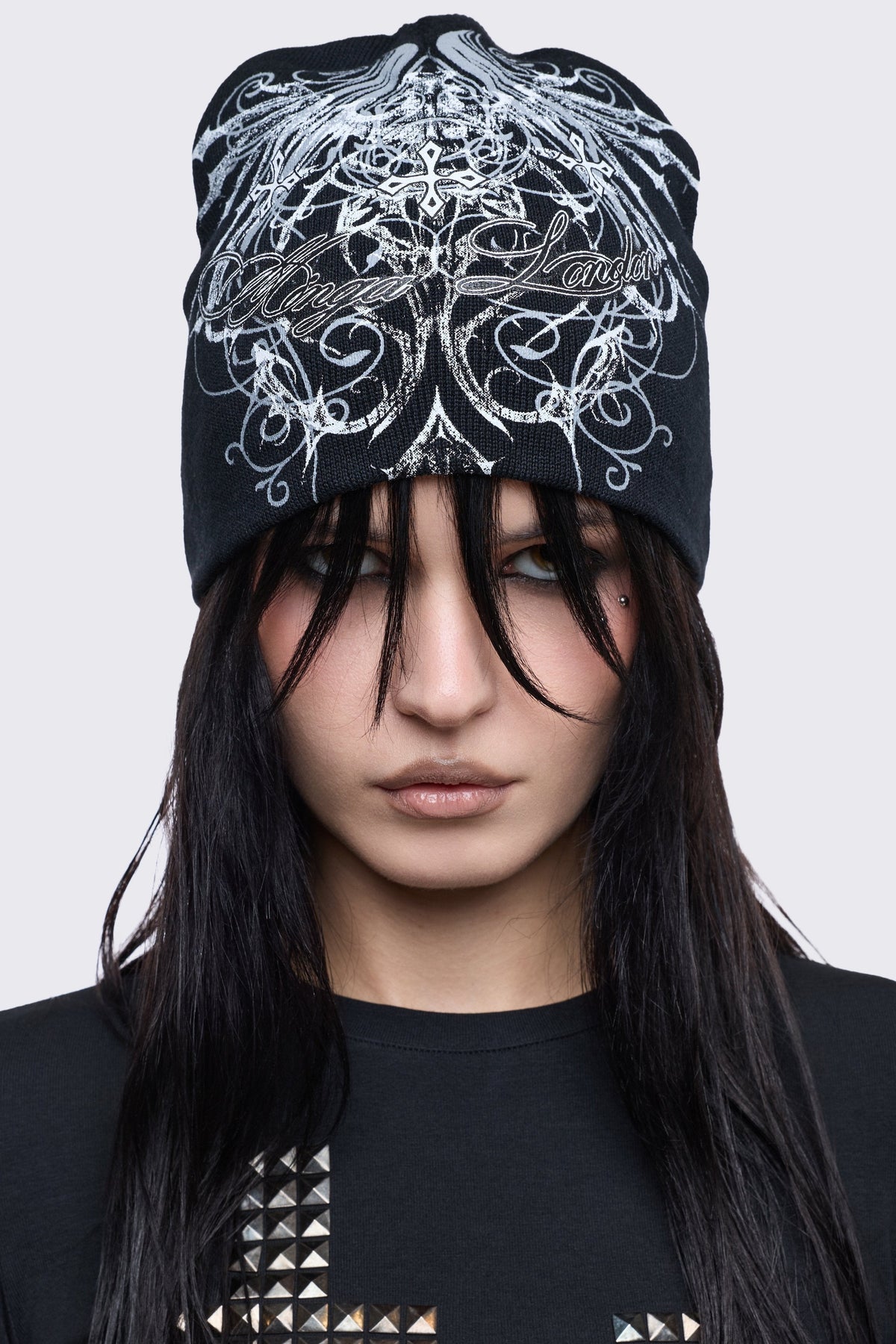 Chrome Angel Black Beanie