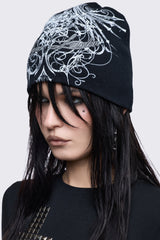 Chrome Angel Black Beanie