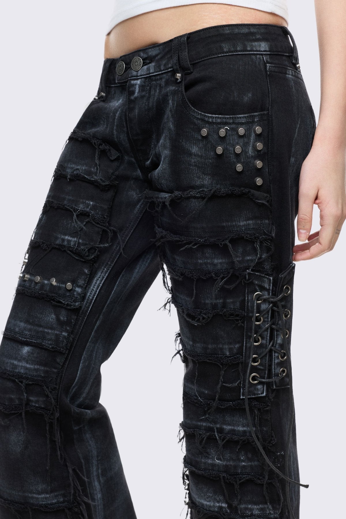 Dash Distressed Flared Jeans