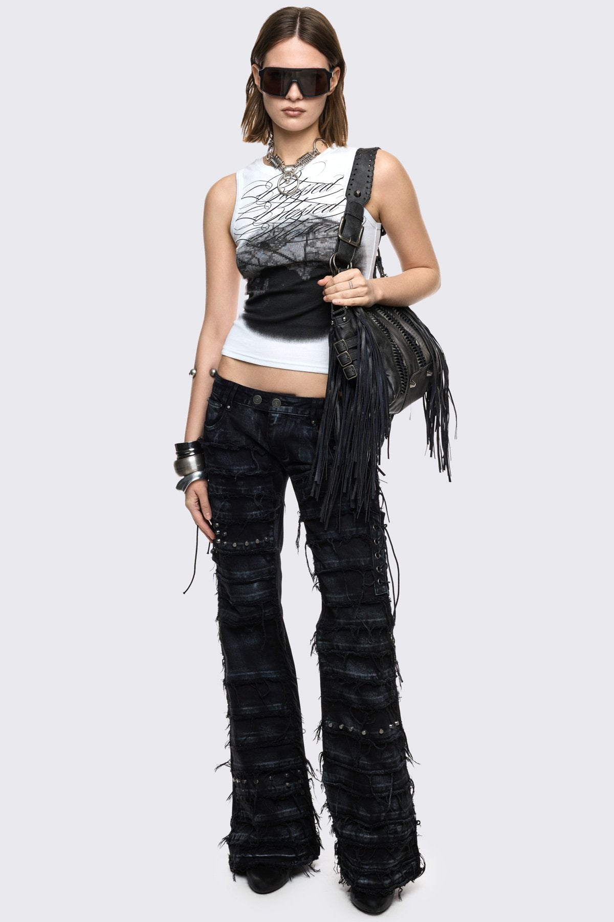 Dash Distressed Flared Jeans