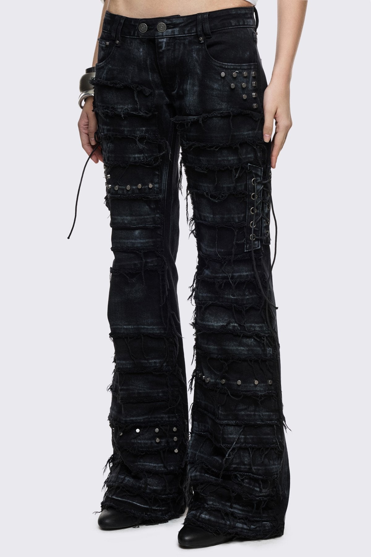 Dash Distressed Flared Jeans