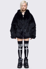 Fallen Angel Black Thigh Highs