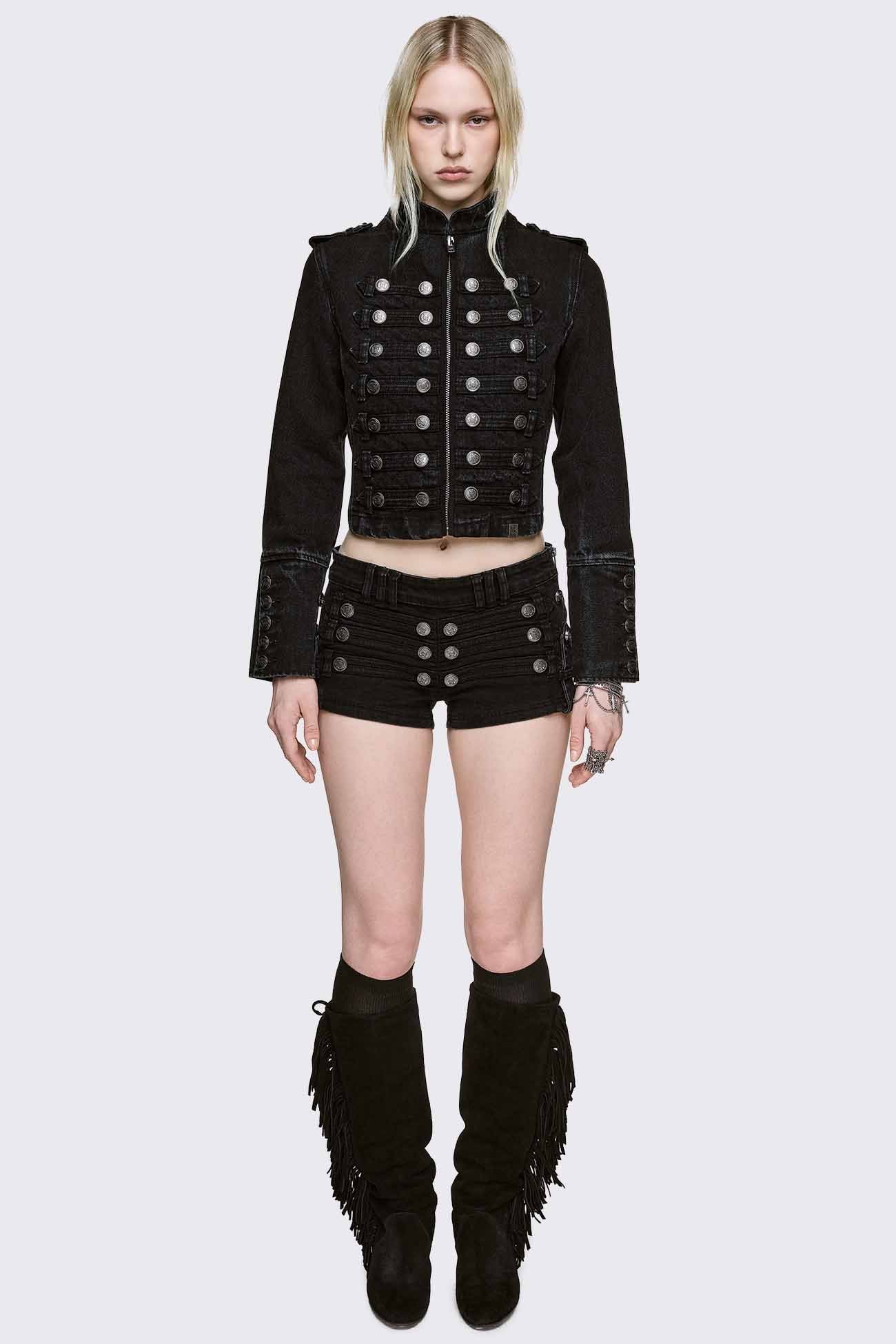 Hilda Military Denim Jacket