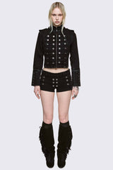 Hilda Military Denim Jacket