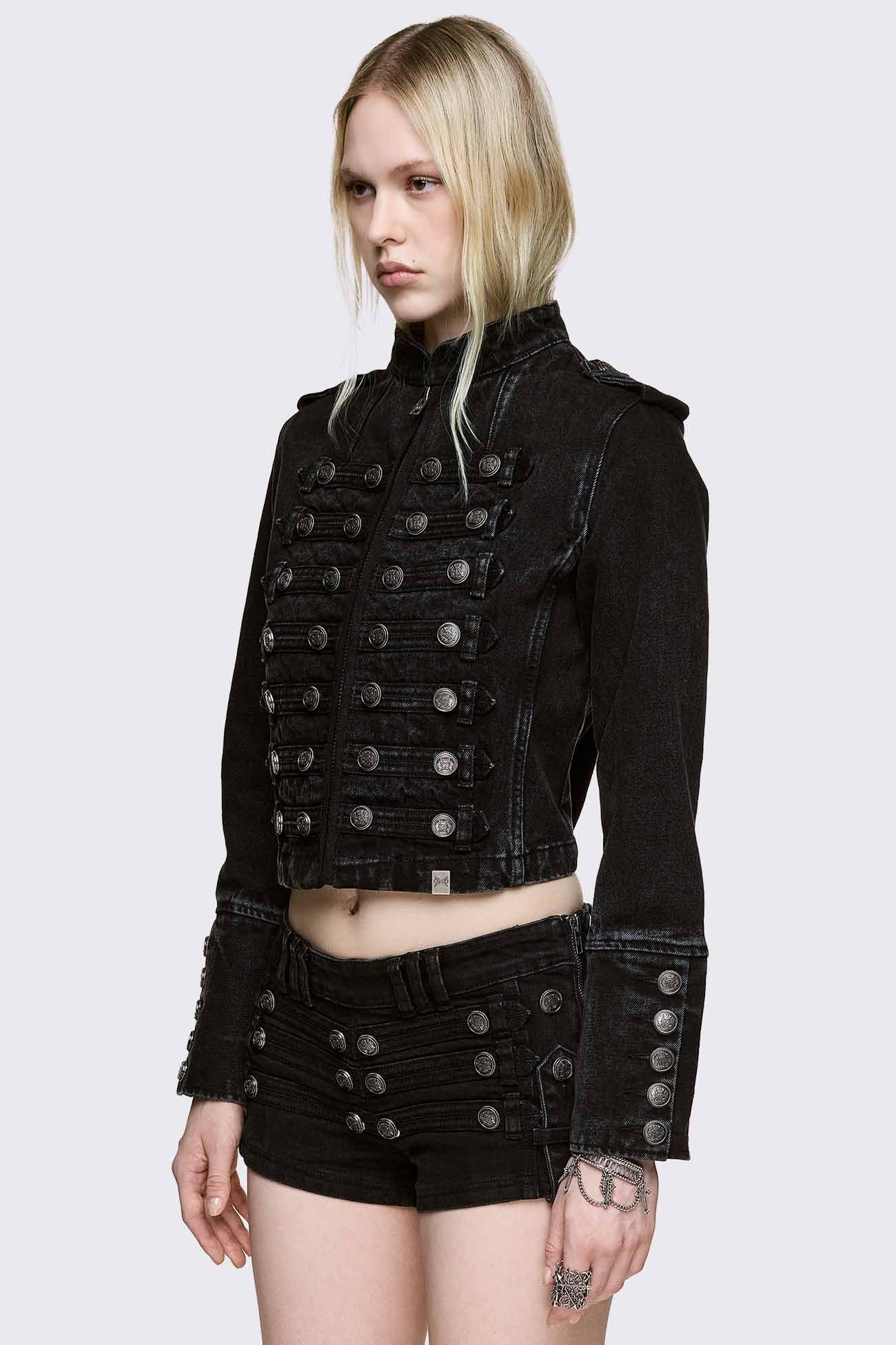 Hilda Military Denim Jacket