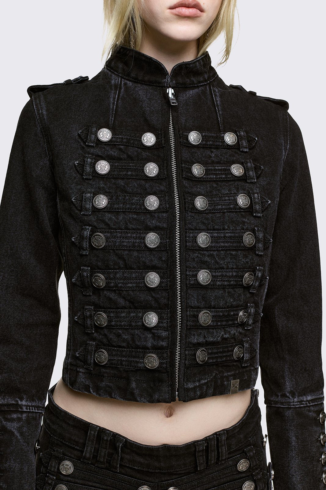 Hilda Military Denim Jacket