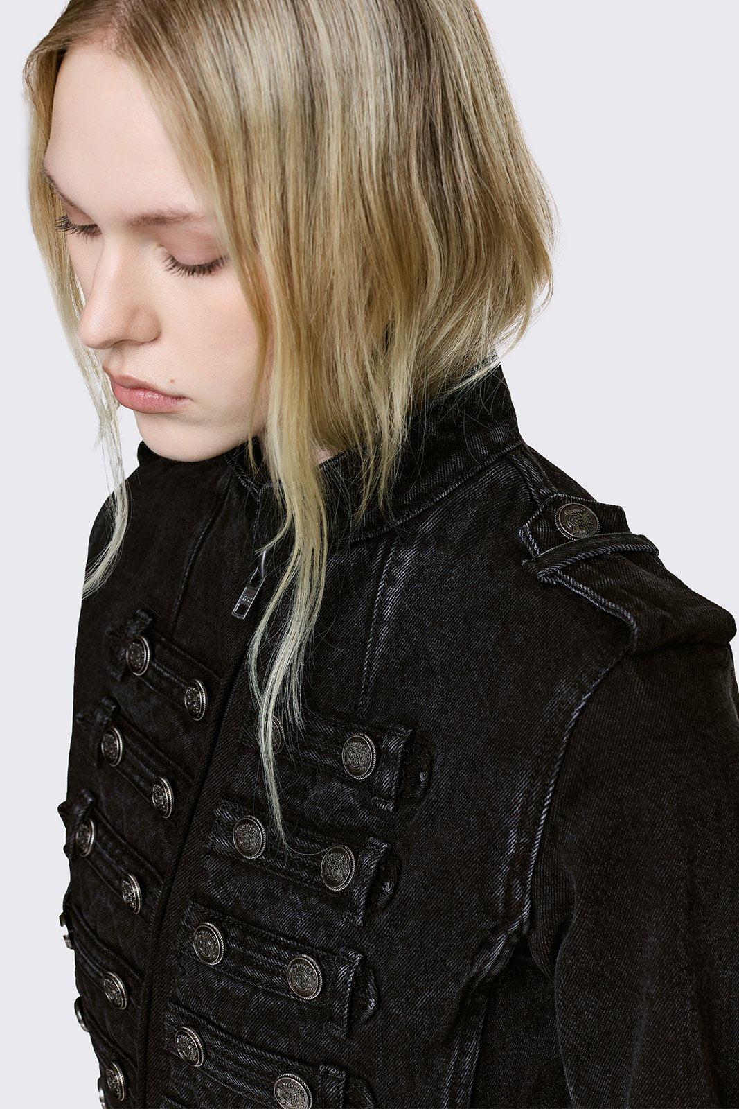 Hilda Military Denim Jacket