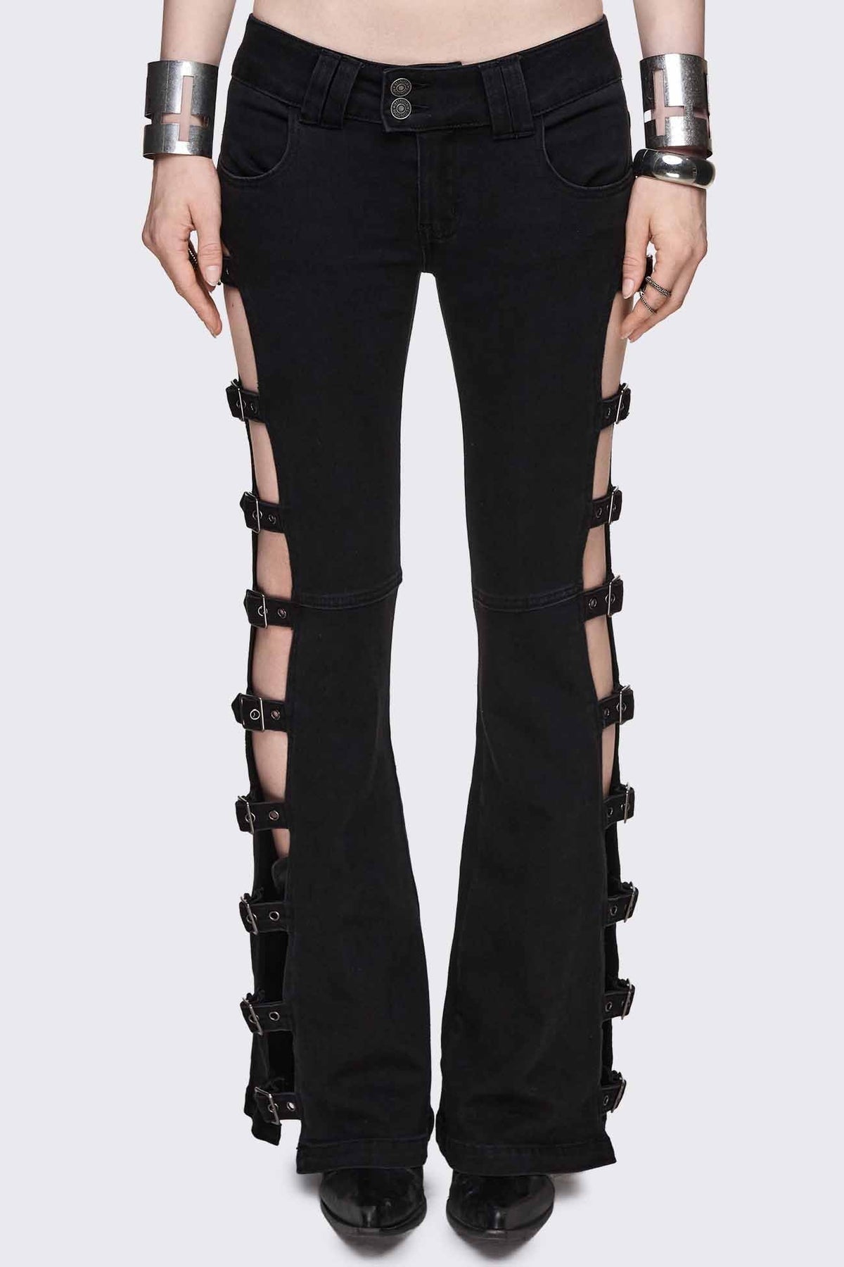 Imogen Buckle Flared Jeans