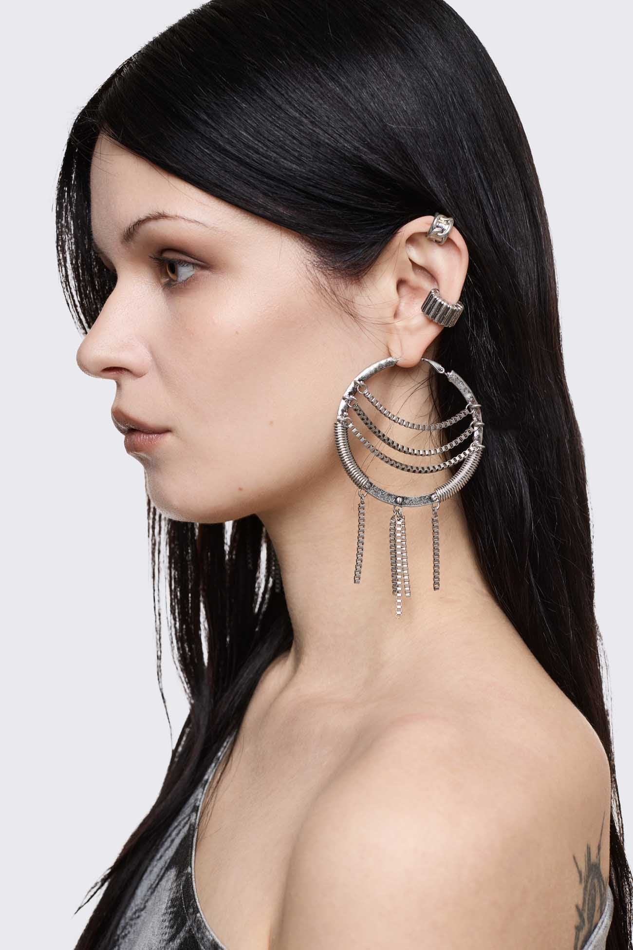 Iron Rain Earring Set