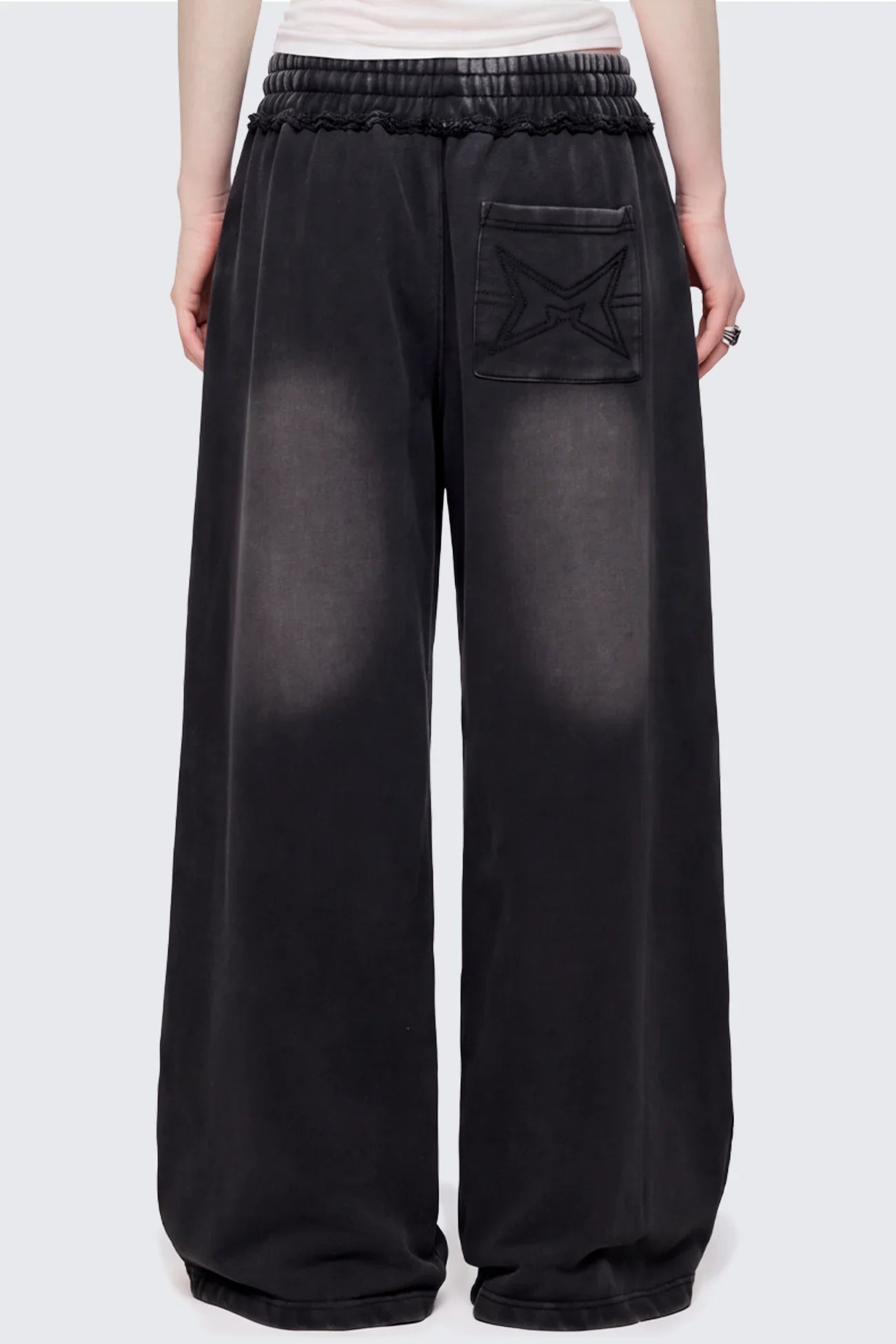 Blur Black Washed Sweatpants
