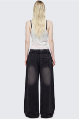 Blur Black Washed Sweatpants