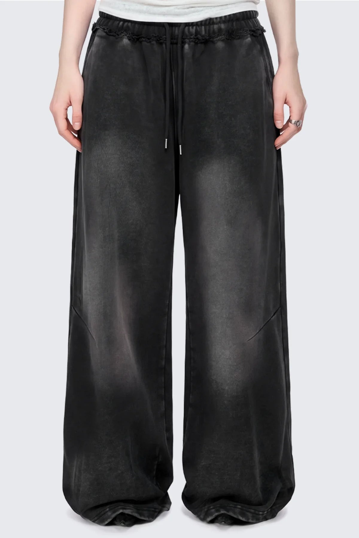 Blur Black Washed Sweatpants