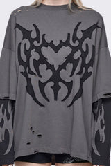 Luvx Grey Layered T-Shirt
