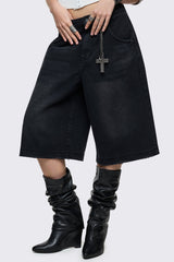 Black Washed Jorts