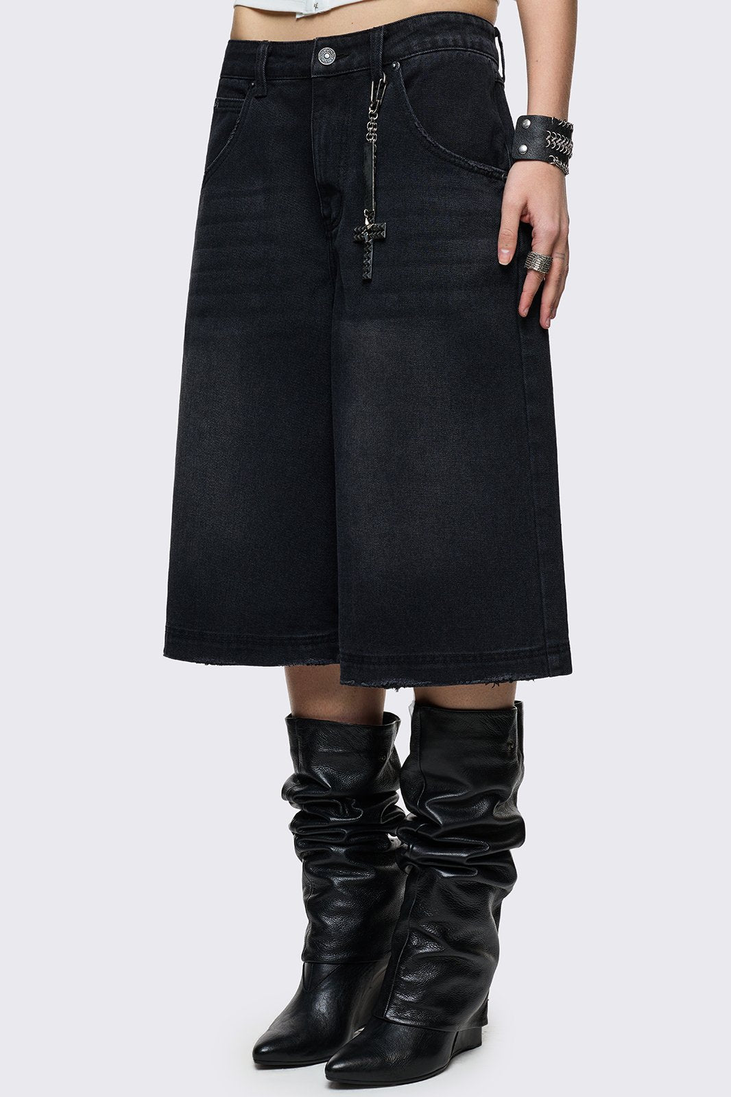 Black Washed Jorts