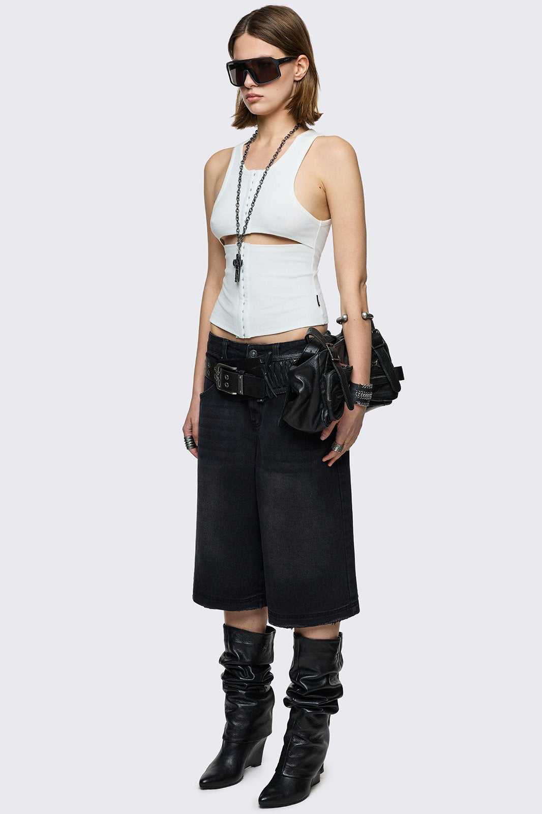 Black Washed Jorts