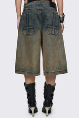 Dust Ombre Washed Jorts