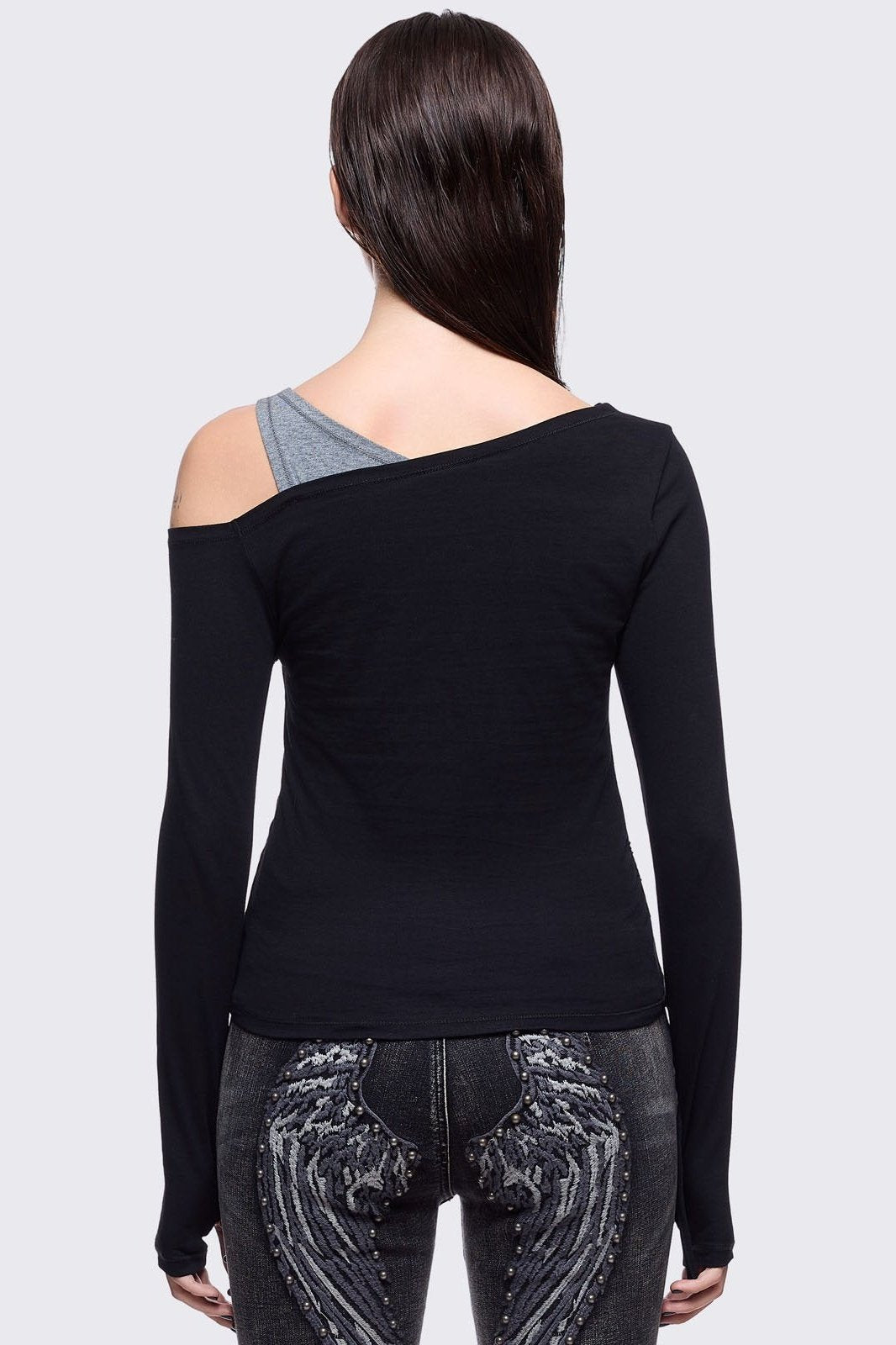 One Eye Open Slashed Top