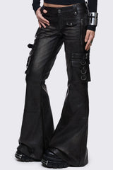Rage Faux Leather Flared Pants