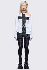 Saintly Scars Black Tights