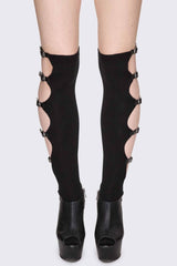 Shutdown Knee Buckle Straps High Socks