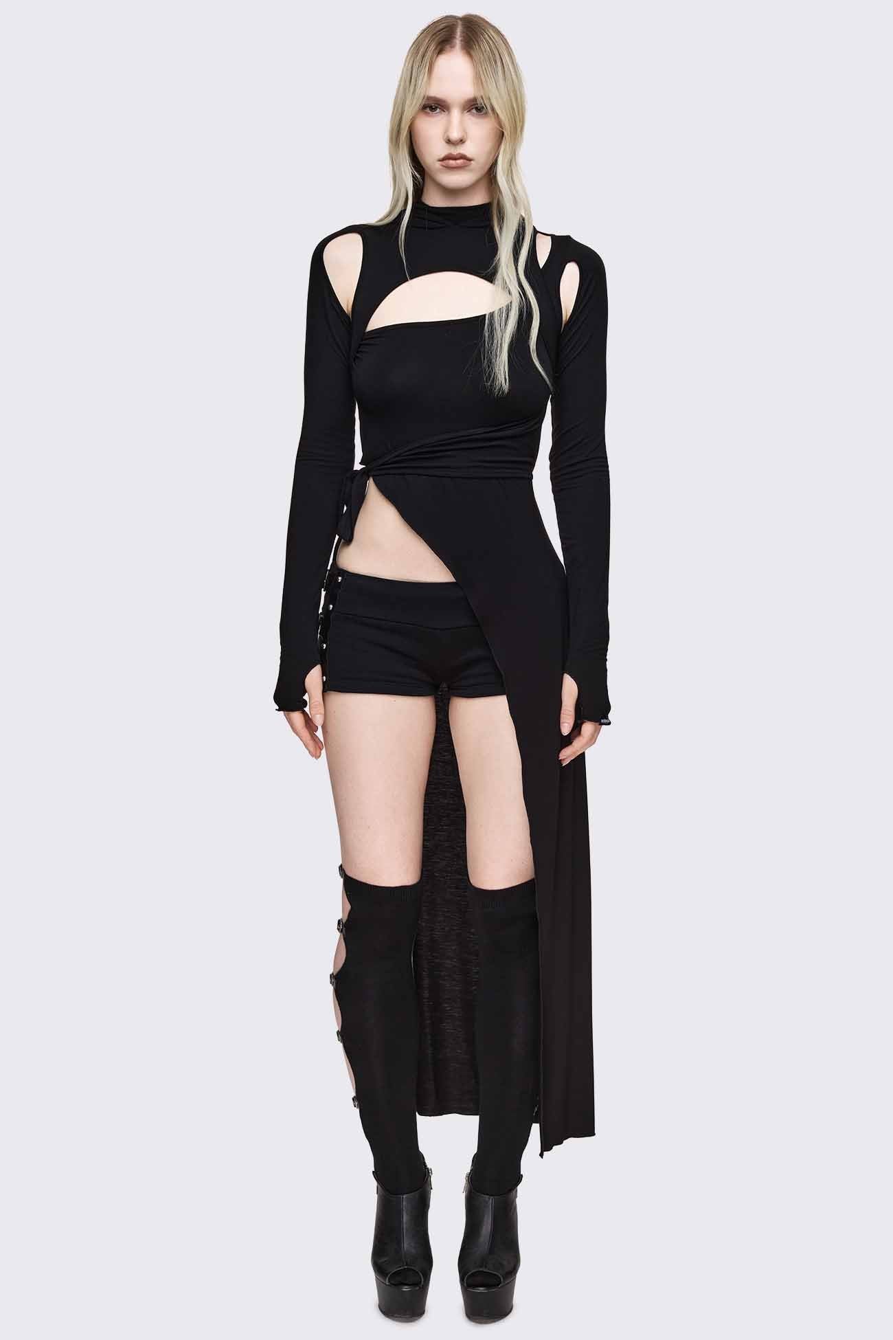 Shutdown Knee Buckle Straps High Socks