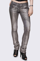 Silas Metallic Coating Slim Jeans