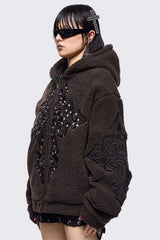 Sinner Brown Borg Jacket