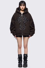 Sinner Brown Borg Jacket