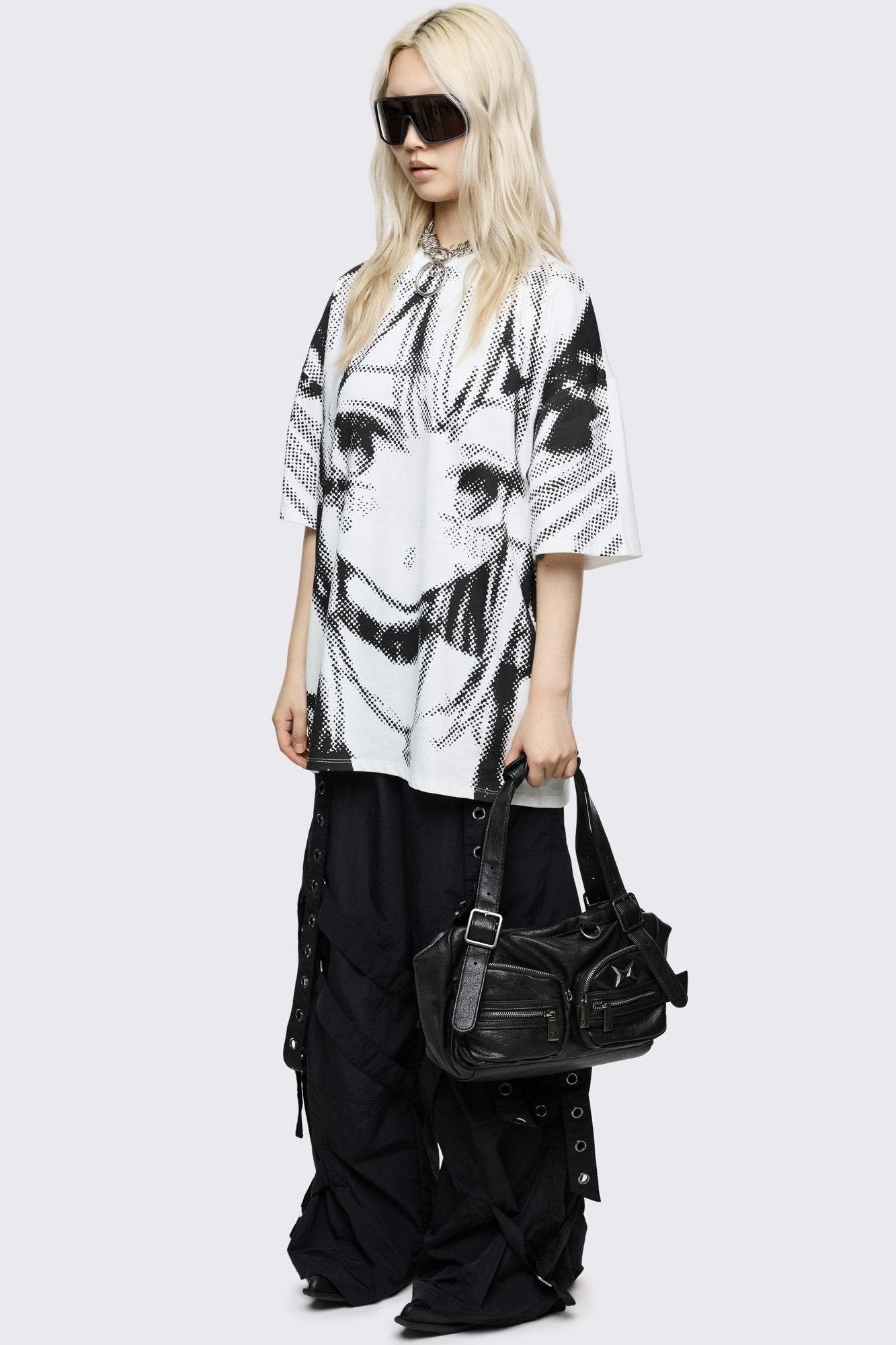 Soot Faux Leather Shoulder Bag