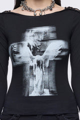 Tenebris Lace-Up Top