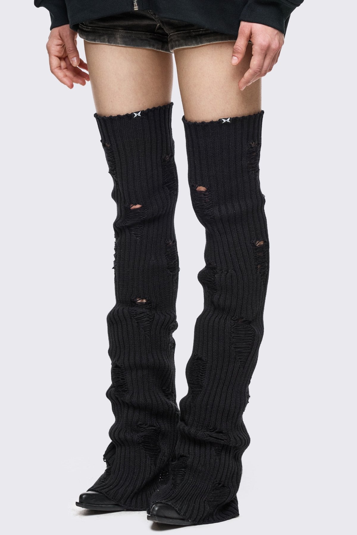 Torn Black Leg Warmers